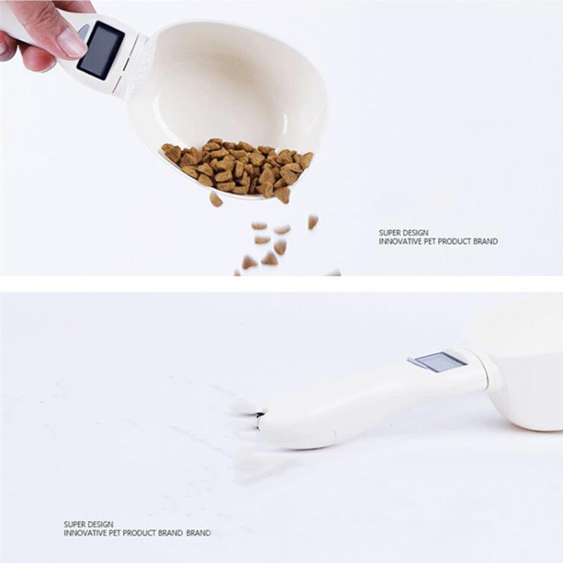 NEW Portable Pet weeglepel Supplies Dog Food Measuring Spoon Practical Pet Supplies Weighing Scale Cup Pet Cat Dog Feeding Bowls