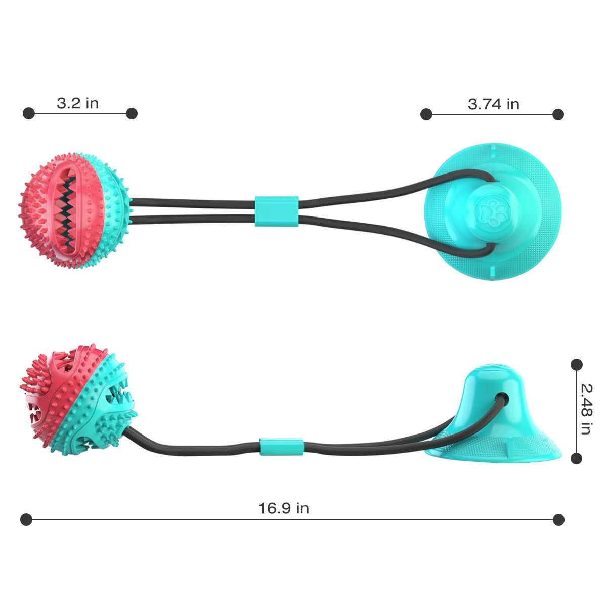 Pet Dog Toys Silicon Suction Cup Tug Dog Toy Dogs Push Ball Toy Pet Leakage Food Toys Pet Tooth Cleaning Dogs Toothbrush Brush