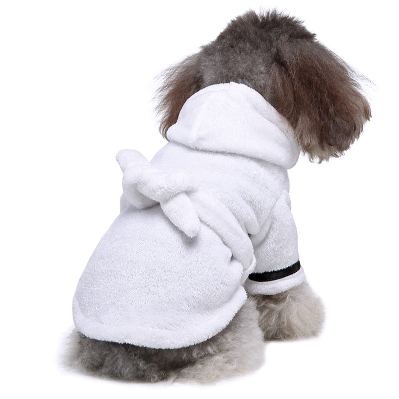 Pet Dog Bathrob Dog Pajamas Sleeping Clothes Soft Pet Bath Drying Towel Clothes for for Puppy Dogs Cats Pet Accessories