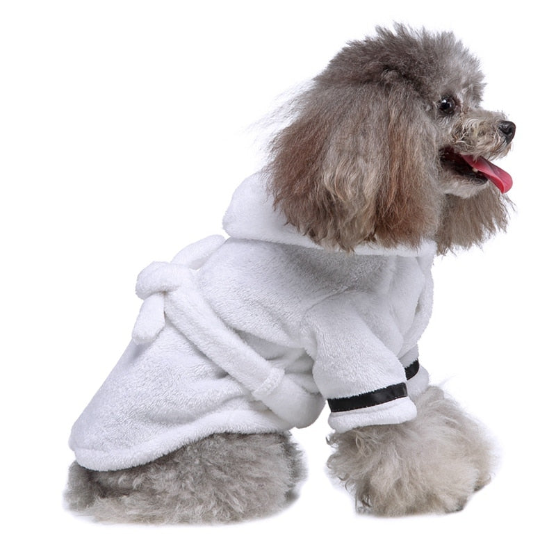 Pet Dog Bathrob Dog Pajamas Sleeping Clothes Soft Pet Bath Drying Towel Clothes for for Puppy Dogs Cats Pet Accessories