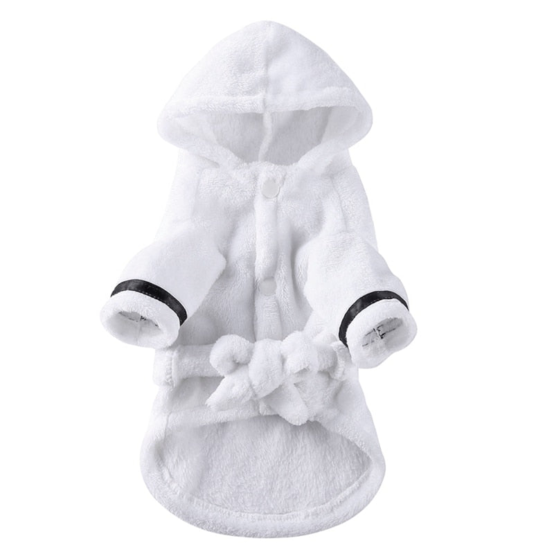 Pet Dog Bathrob Dog Pajamas Sleeping Clothes Soft Pet Bath Drying Towel Clothes for for Puppy Dogs Cats Pet Accessories