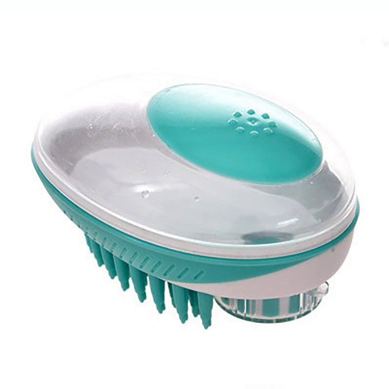 Pet Dog Bath Brush Comb Pet SPA Massage Brush Soft Silicone Dogs Cats Shower Hair Grooming Cmob Dog Cleaning Tool Pet Supplies