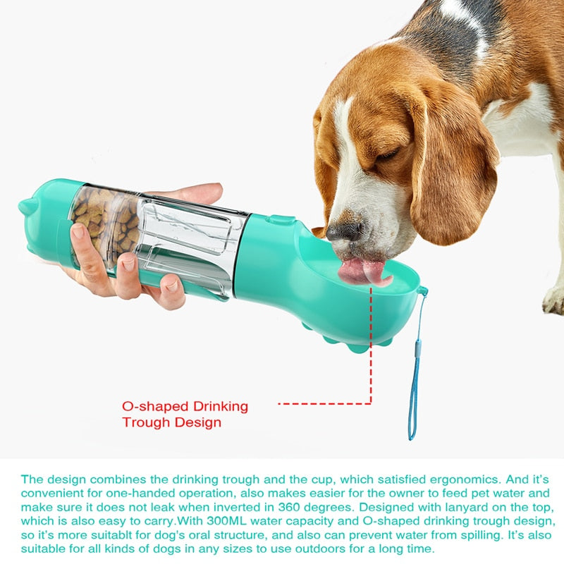 Dog Water Bottle 3 In 1 Dog Accessories Portable Pet Dog Water Bottle Dogs Cats Drinking Feeder Bowl accesorios para perros