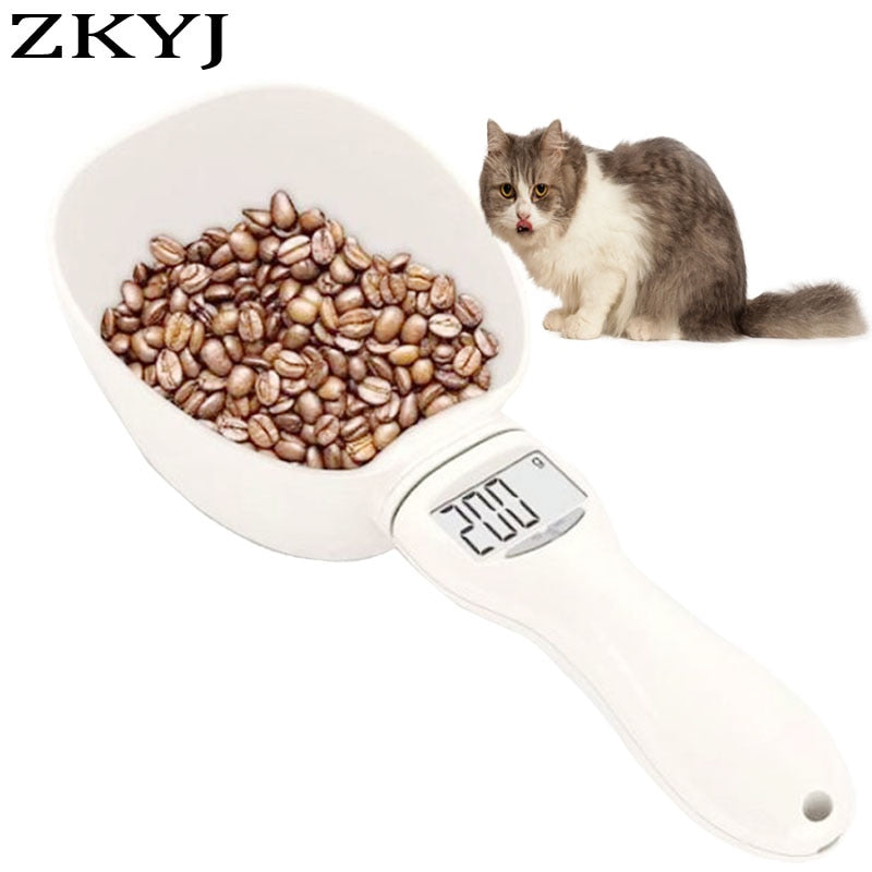 NEW Portable Pet weeglepel Supplies Dog Food Measuring Spoon Practical Pet Supplies Weighing Scale Cup Pet Cat Dog Feeding Bowls