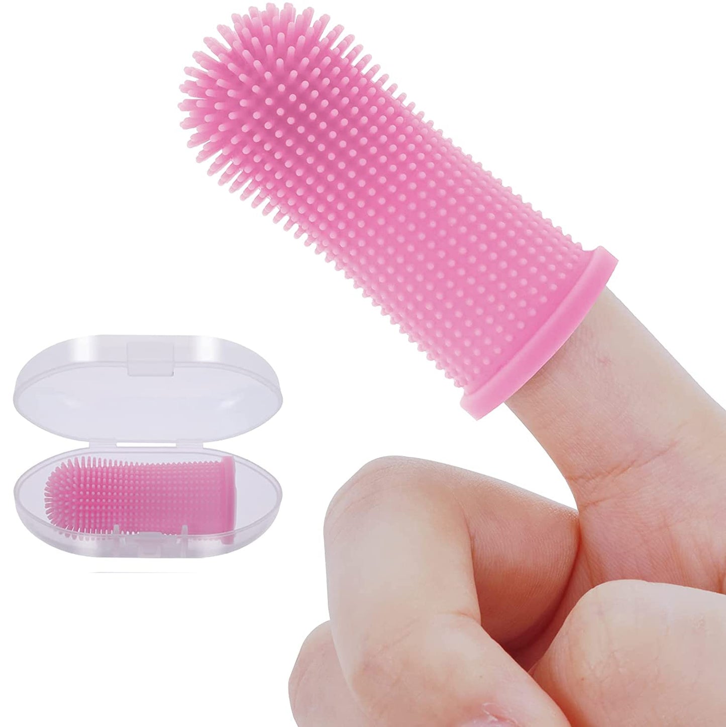 Dog Super Soft Pet Finger Toothbrush Teeth Cleaning Bad Breath Care Nontoxic Silicone Tooth Brush Tool Dog Cat Cleaning Supplies